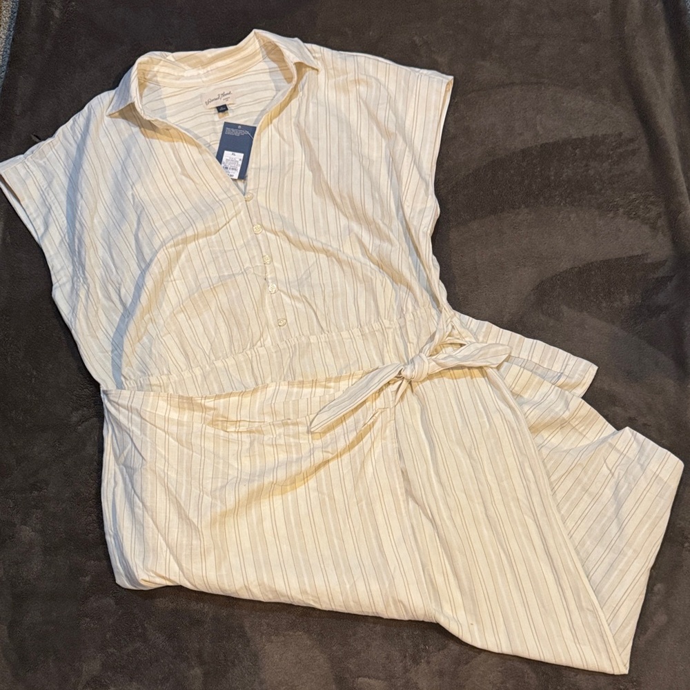 Universal Thread Cream Striped Dress